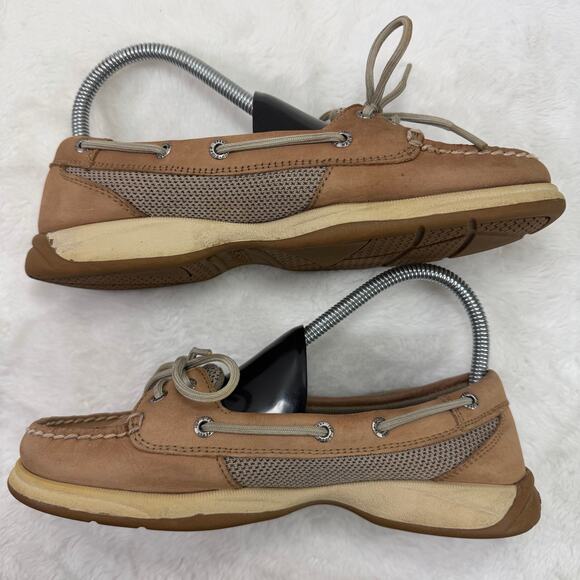 Sperry Top-Sider Intrepid 2-Eye Linen Leather Boat Shoes Women’s Size 7 - Picture 5 of 10